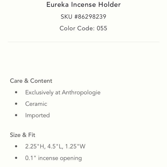 Anthropologie Eureka Incense Holder * - Picture 4 of 7